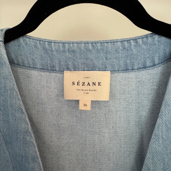 Sezane Vennila Denim Dress - Picture 4 of 4